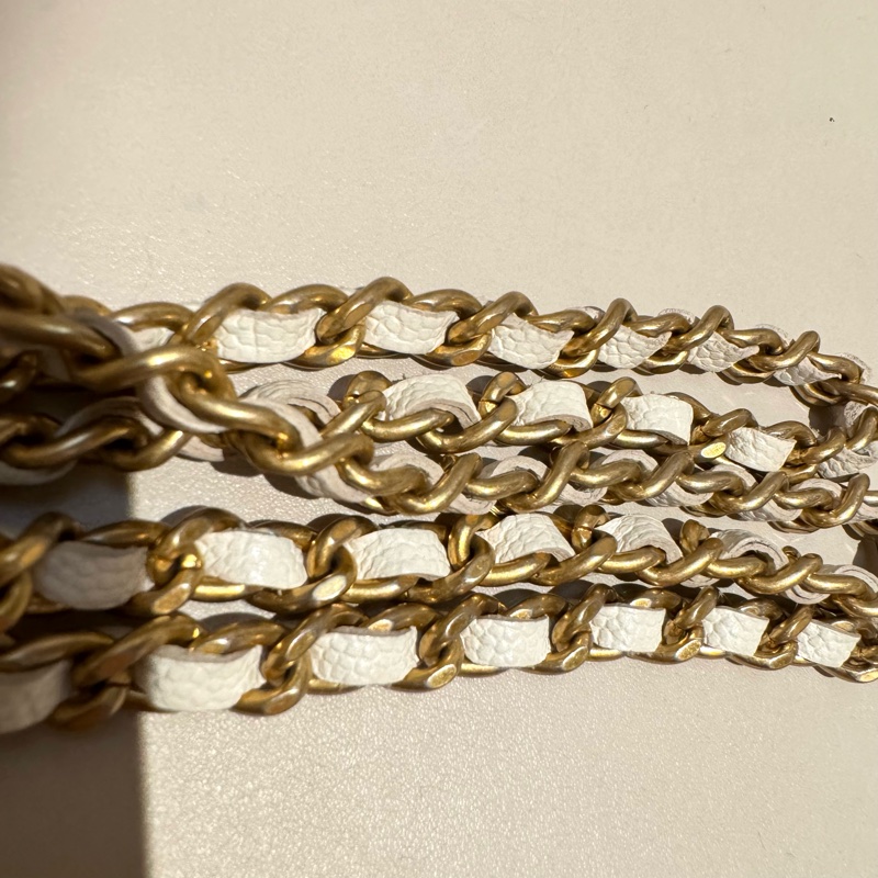 Chanel / 香奈兒 限量小圓餅 白色荔枝牛皮-14