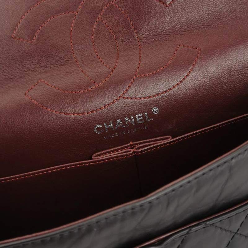 Chanel 2.55 Flag Bag 經典款 大號 油蠟皮 菱格 絎縫 長方形旋扣 單肩包-7