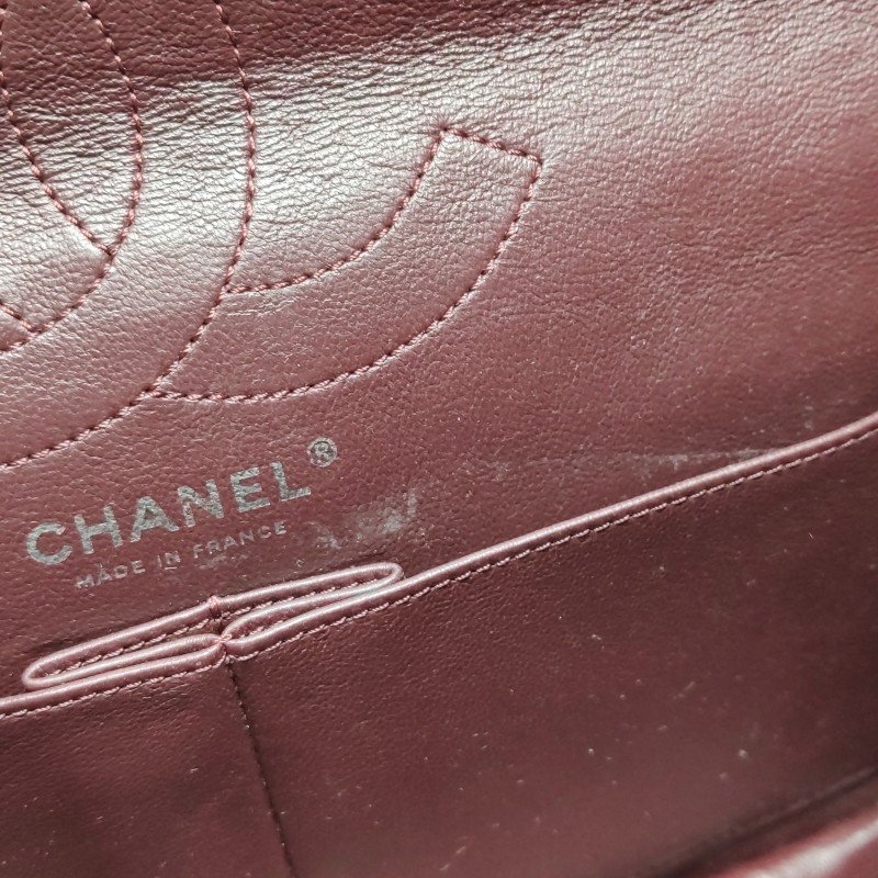 Chanel 2.55 Flag Bag 經典款 大號 油蠟皮 菱格 絎縫 長方形旋扣 單肩包-9