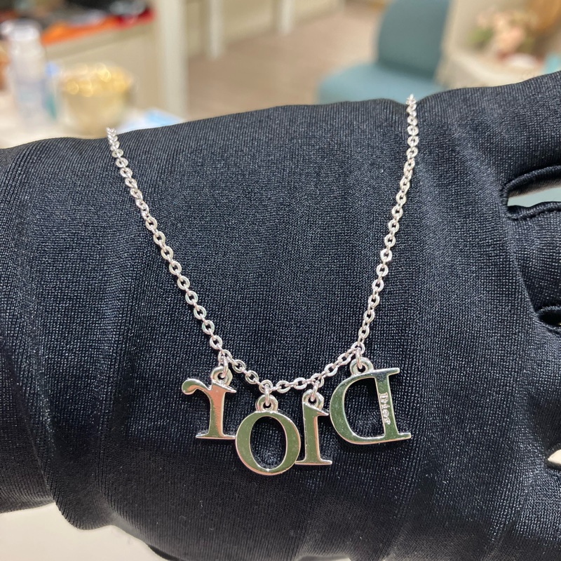 TK1804 CHRISTIAN DIOR 迪奧吊飾經典水晶字項鏈CLASSIC CRYSTAL LOGO SHORT NECKLACE-9