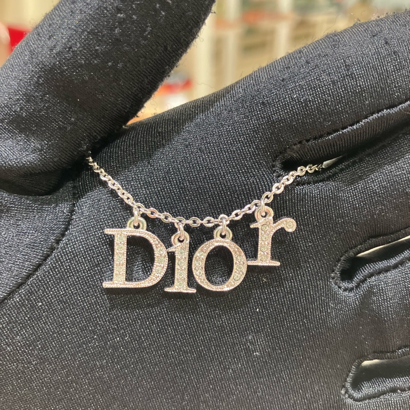 TK1804 CHRISTIAN DIOR 迪奧吊飾經典水晶字項鏈CLASSIC CRYSTAL LOGO SHORT NECKLACE-14