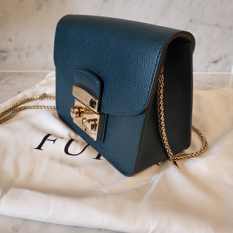 Furla Metropolis mini 墨綠色/肩背/斜背-2