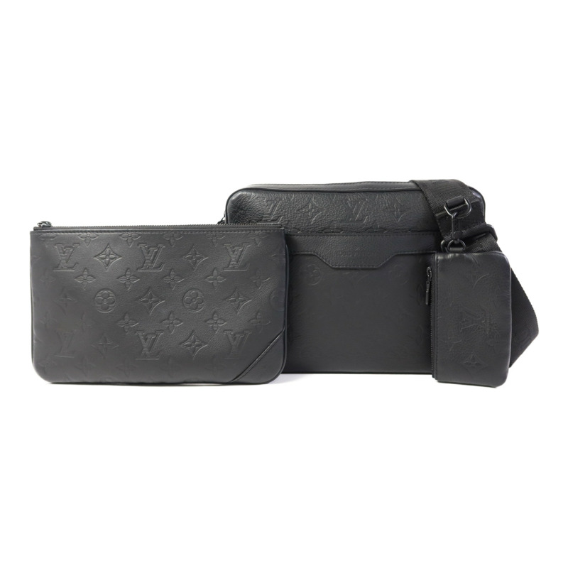LOUIS VUITTON Monogram Shadow Trio Messenger肩背袋-0