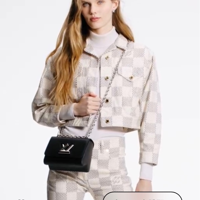 LV Twist PM小型鏈帶包（黑銀水波紋）-22