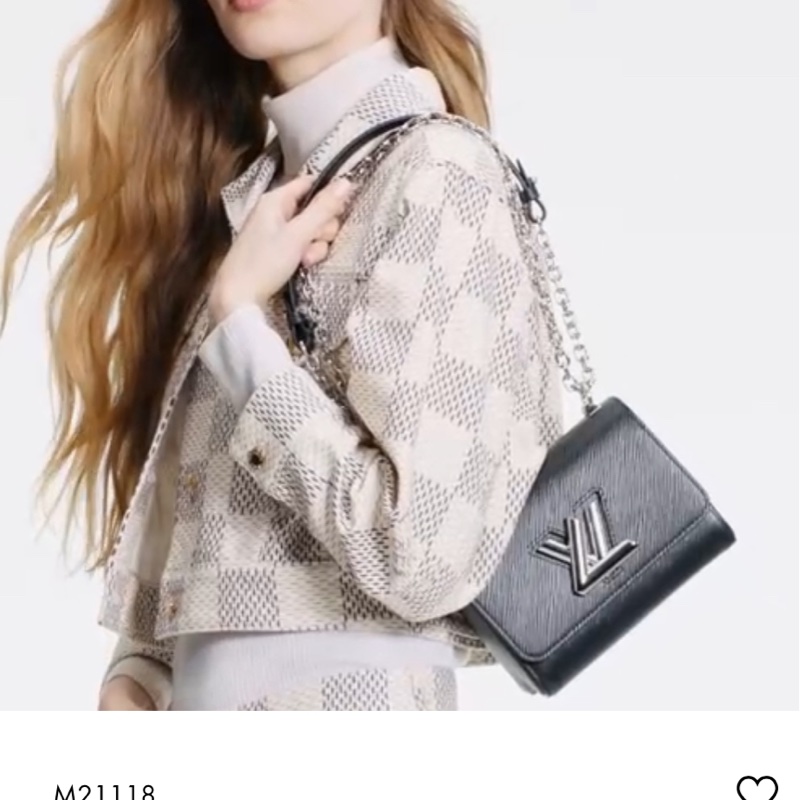 LV Twist PM小型鏈帶包（黑銀水波紋）-23