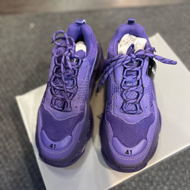 巴黎世家 Balenciaga 時髦灰紫 經典厚底老爹鞋 割愛就一雙歐碼41 42可穿 #配色超愛💜-1