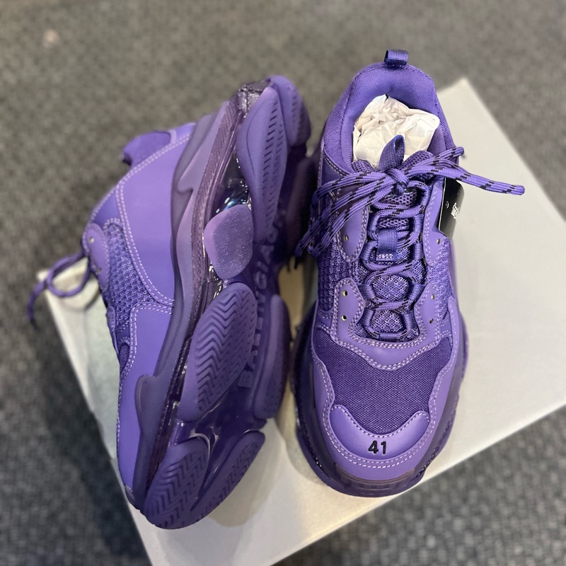 巴黎世家 Balenciaga 時髦灰紫 經典厚底老爹鞋 割愛就一雙歐碼41 42可穿 #配色超愛💜-2