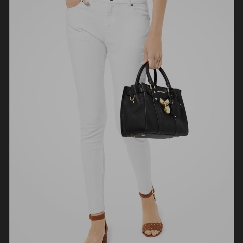 MICHAEL KORS Nouveau Hamilton 黑色/小號皮革/手提/肩背-5