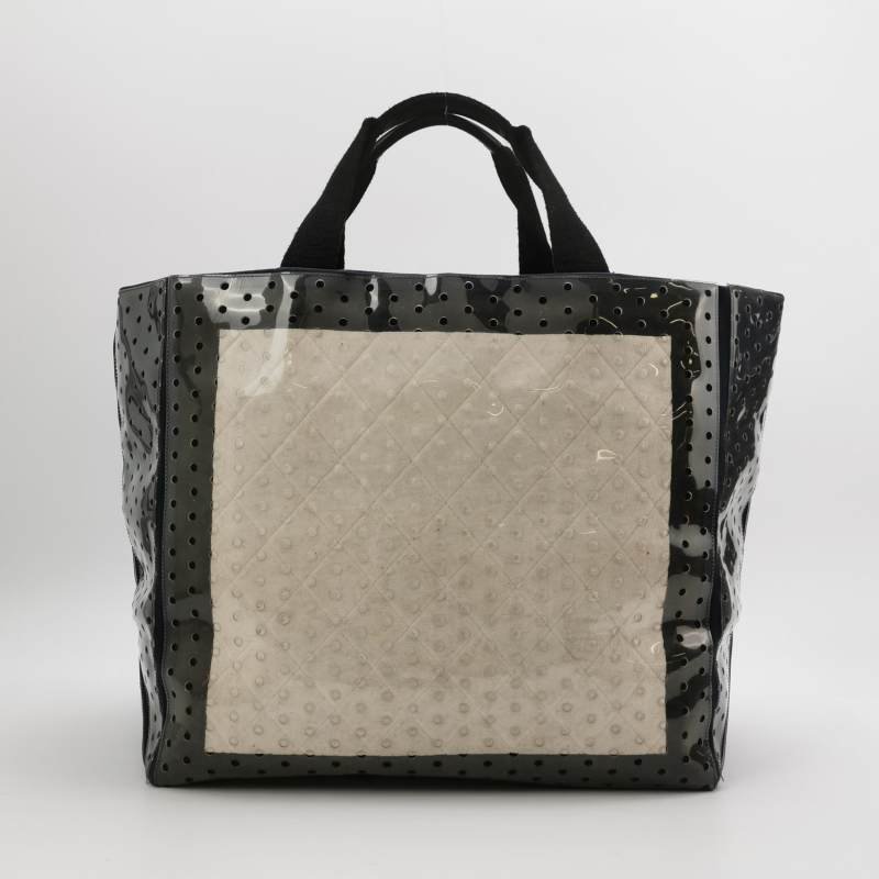 Chanel 帆布 拼色 雙C Logo 單肩包 手提包-4