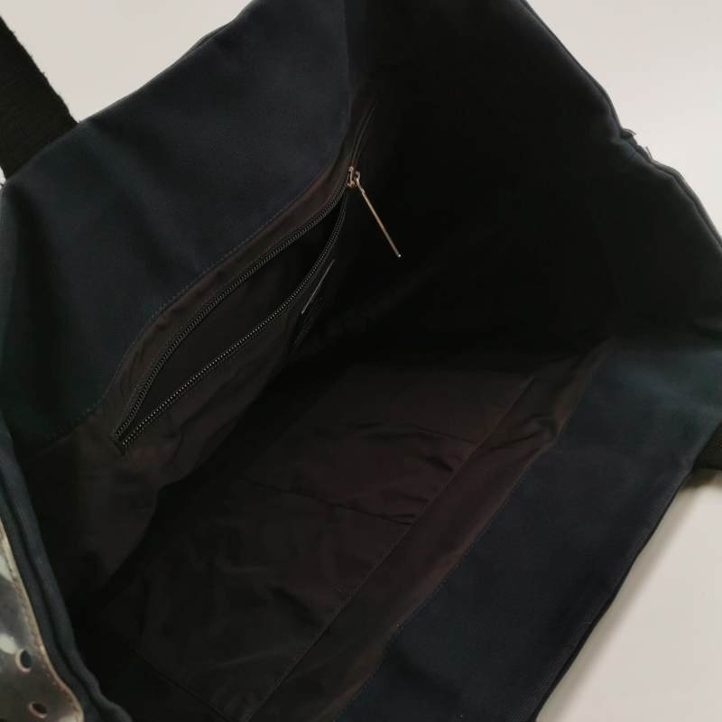 Chanel 帆布 拼色 雙C Logo 單肩包 手提包-6