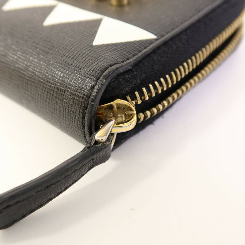 FENDI 牛皮皮革Long Round Wallet金扣長錢包-7