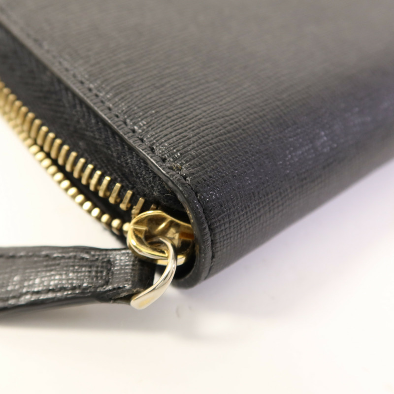 FENDI 牛皮皮革Long Round Wallet金扣長錢包-13