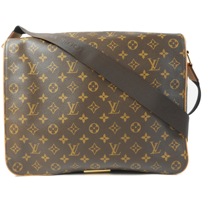LOUIS VUITTON Monogram Abbesses金扣肩背袋棕色-0
