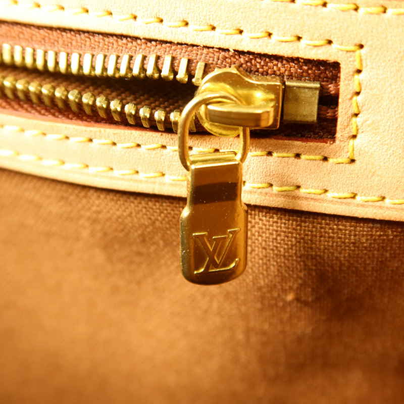 LOUIS VUITTON Monogram Abbesses金扣肩背袋棕色-8