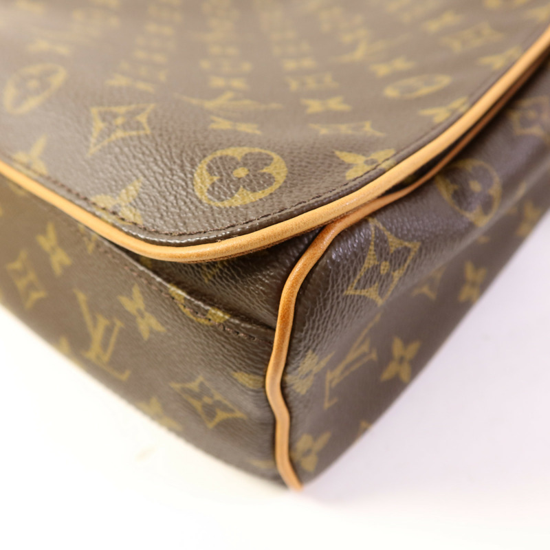 LOUIS VUITTON Monogram Abbesses金扣肩背袋棕色-10
