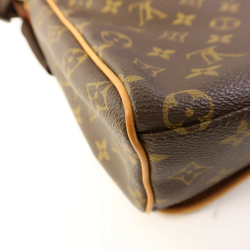 LOUIS VUITTON Monogram Abbesses金扣肩背袋棕色-13