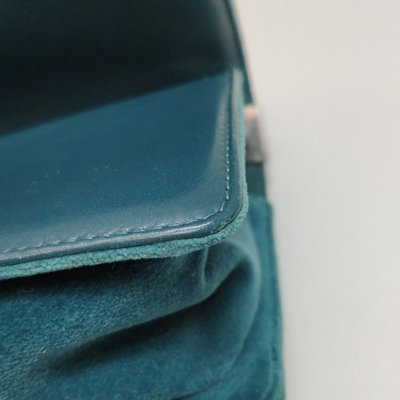 Chanel Leboy 季節限定款 小號 羊皮 絨布 菱格 方形 雙C 鎖扣 單肩包-13