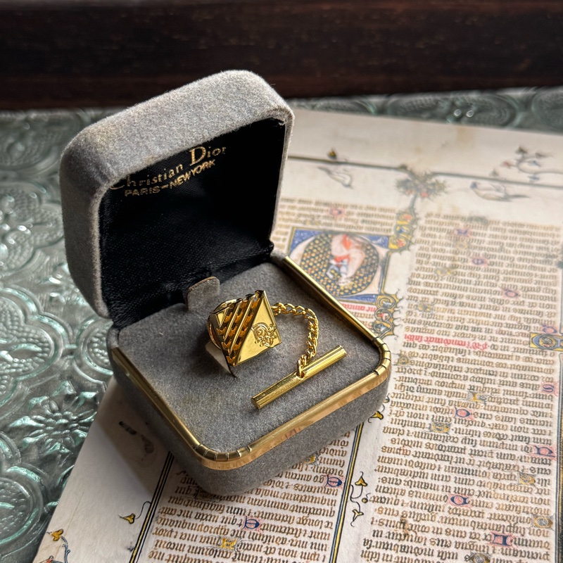 Christian Dior 西裝配飾 金色 胸針 扣針 男女適用-0