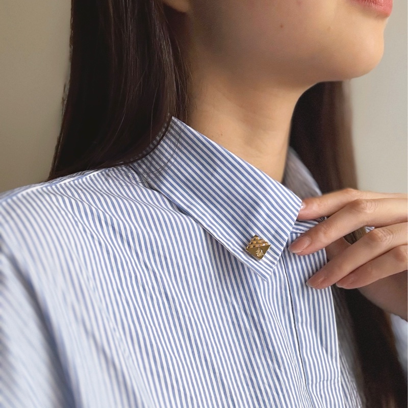 Christian Dior 西裝配飾 金色 胸針 扣針 男女適用-1