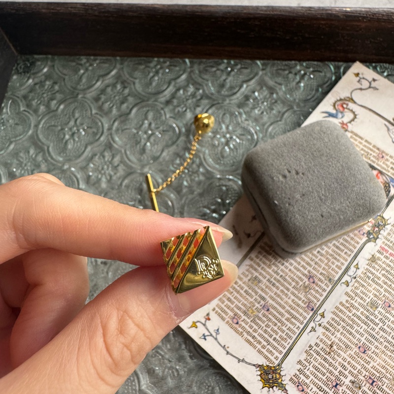 Christian Dior 西裝配飾 金色 胸針 扣針 男女適用-4