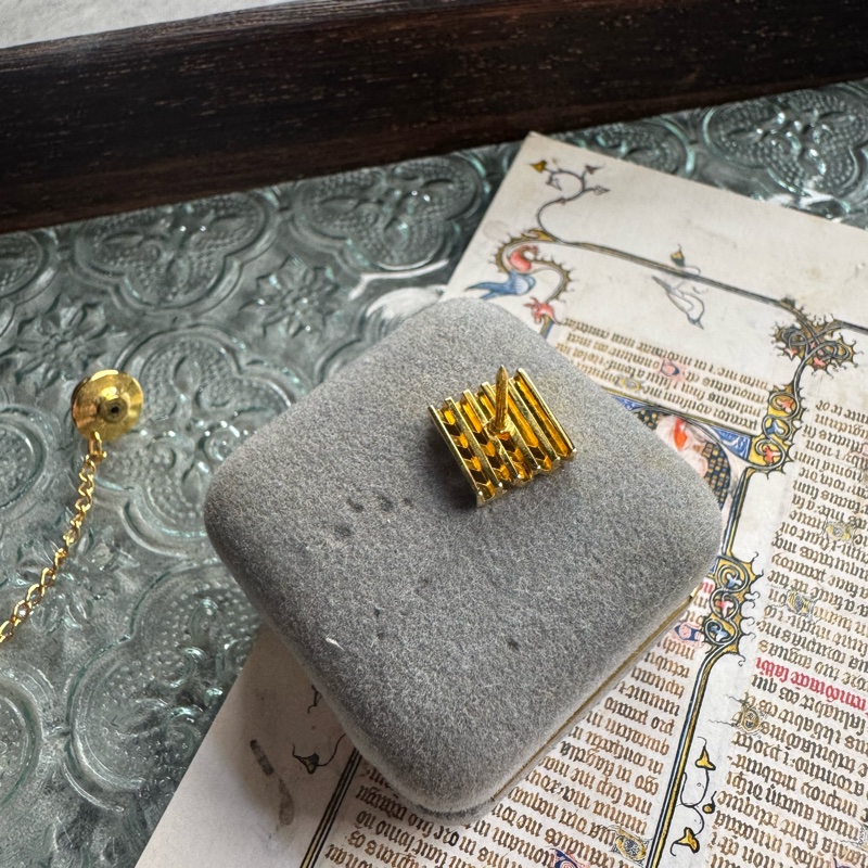 Christian Dior 西裝配飾 金色 胸針 扣針 男女適用-7