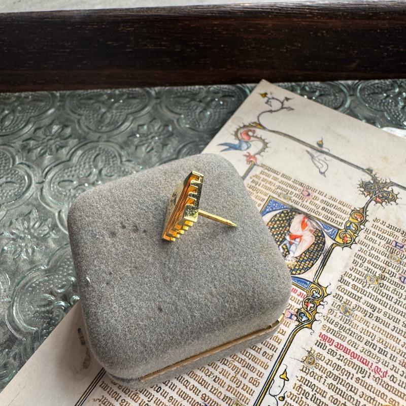 Christian Dior 西裝配飾 金色 胸針 扣針 男女適用-9