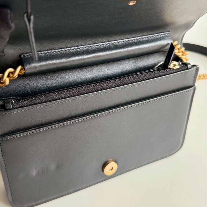 99新全配有購證🆕 Chanel 香奈兒 Leboy WOC 黑色金釦 斜背包 肩背包-15