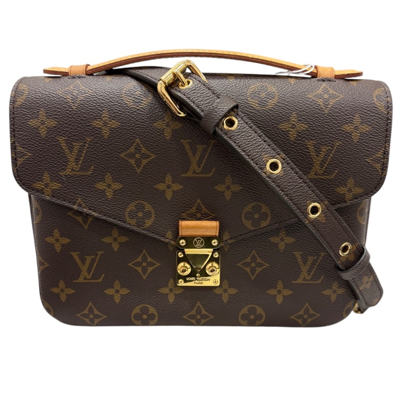 LOUIS VUITTON 路易威登 M44875 POCHETTE MÉTIS 郵差包 帆布 老花 棕色 金釦-0