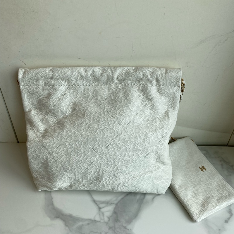 Chanel 垃圾袋白金22bag-1