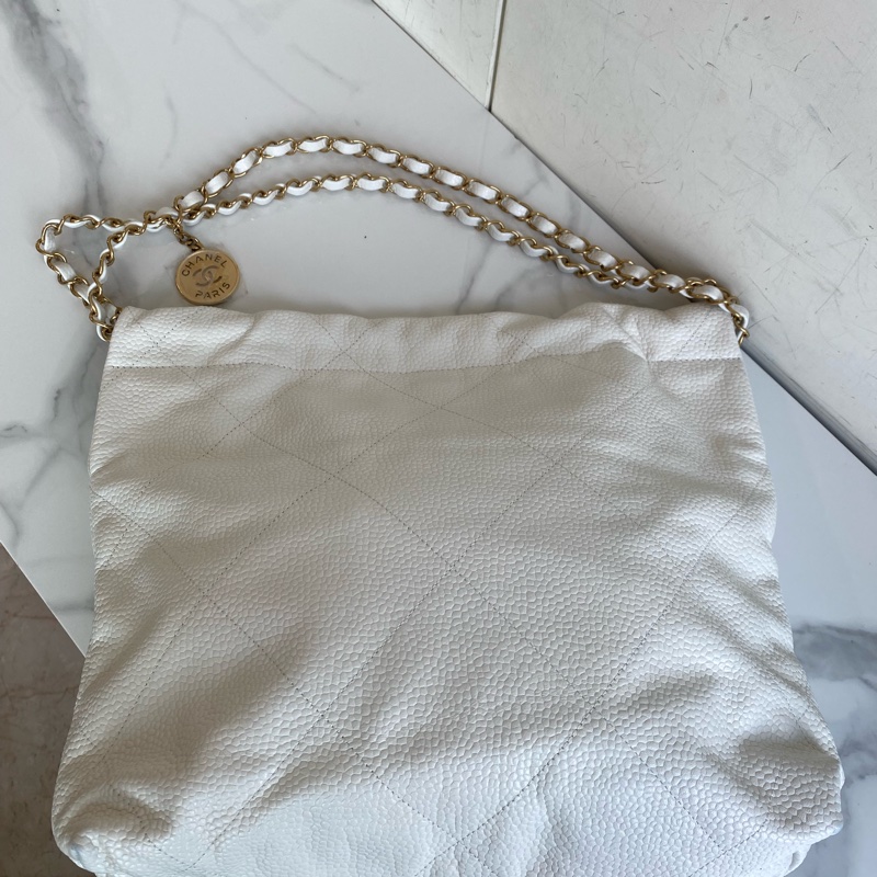 Chanel 垃圾袋白金22bag-14