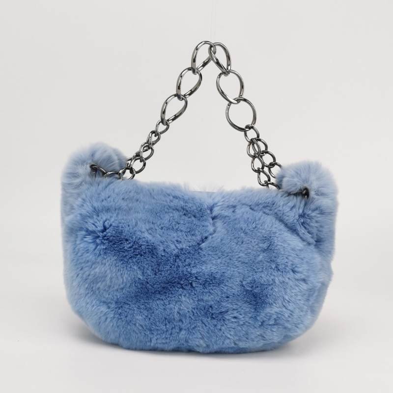 Chanel 純色 雙C Logo 吊墜 中古 手提包-4