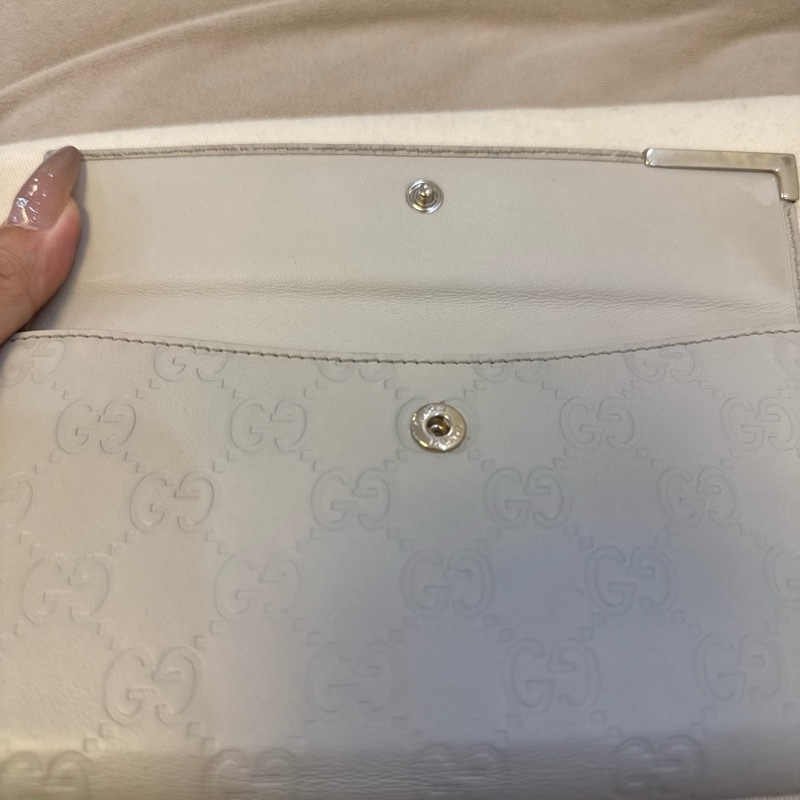 Gucci 淺灰色長夾-4