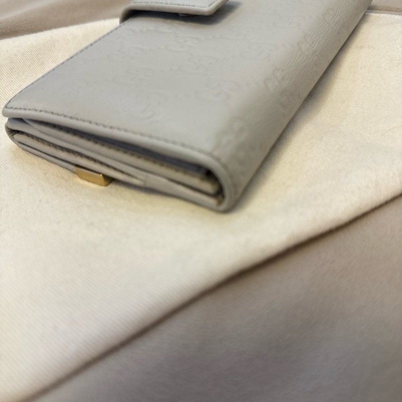 Gucci 淺灰色長夾-5