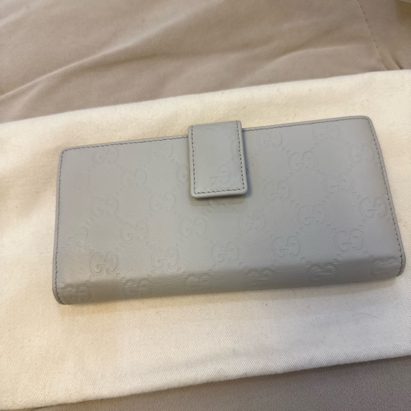 Gucci 淺灰色長夾-10