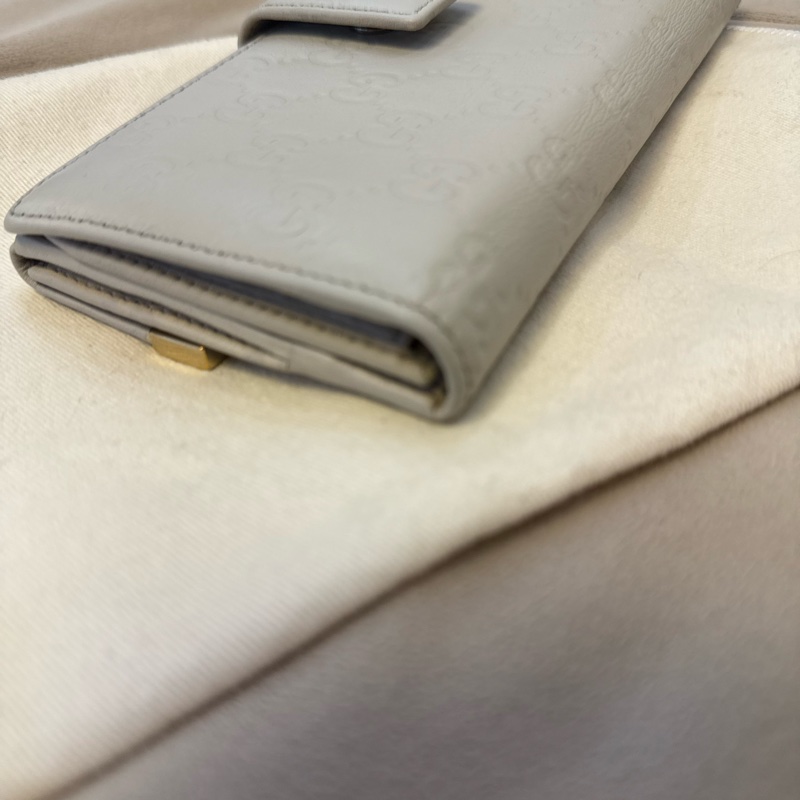 Gucci 淺灰色長夾-11