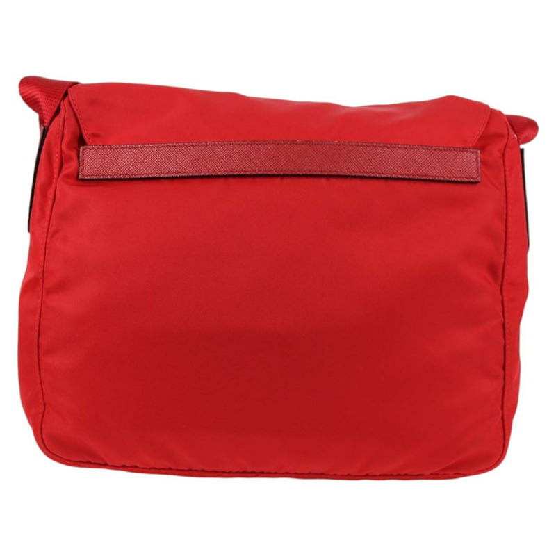 【日本直送】PRADA 單肩包 尼龍 紅色 銀色 正品 ki5917A-1