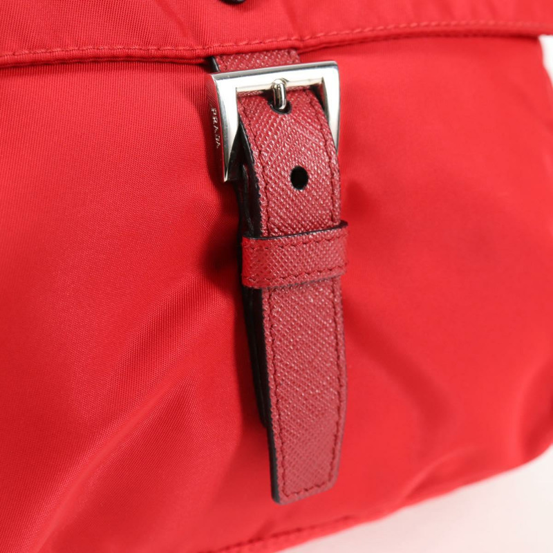 【日本直送】PRADA 單肩包 尼龍 紅色 銀色 正品 ki5917A-7