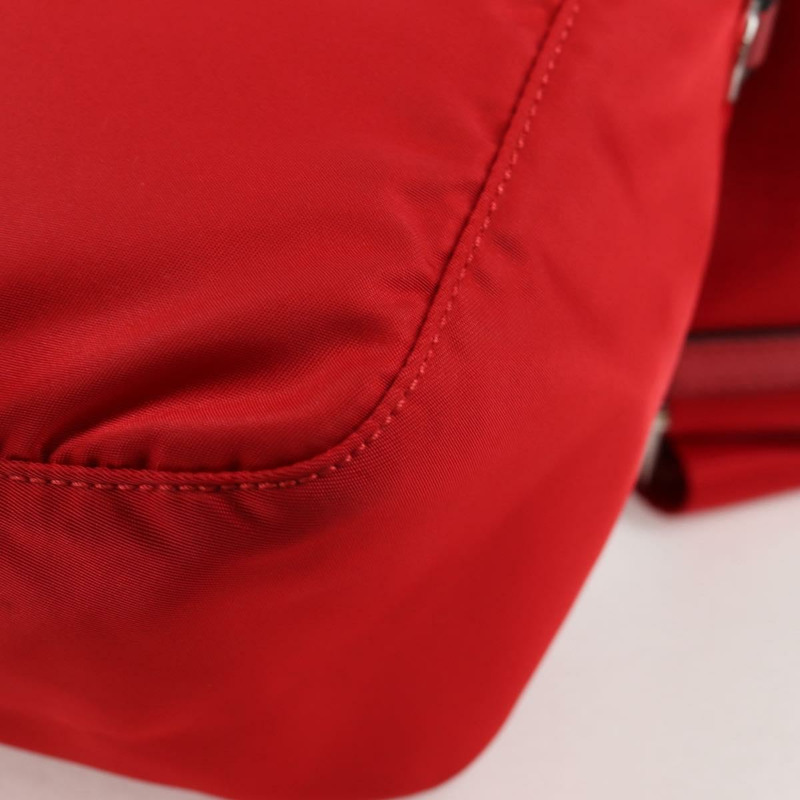 【日本直送】PRADA 單肩包 尼龍 紅色 銀色 正品 ki5917A-17