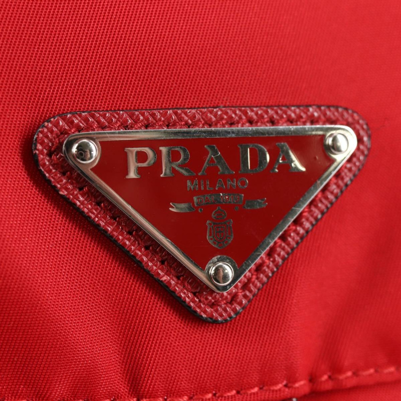【日本直送】PRADA 單肩包 尼龍 紅色 銀色 正品 ki5917A-18