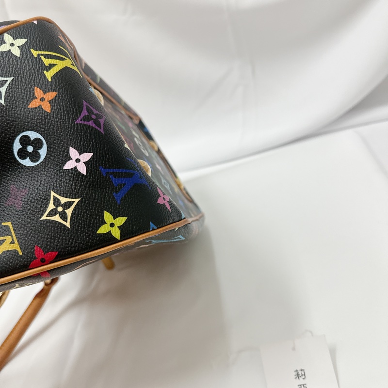 莉亞精品♡ LV 黑彩手提肩背包 二手美包-9