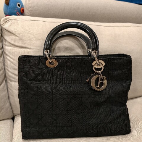Dior 7格戴妃包 刺繡帆布