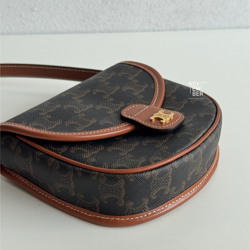 99新🆕 Celine 賽琳 老花迷你馬鞍包 斜背包-2