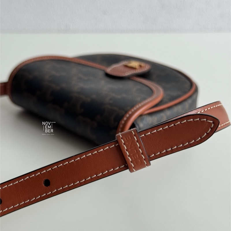 99新🆕 Celine 賽琳 老花迷你馬鞍包 斜背包-3