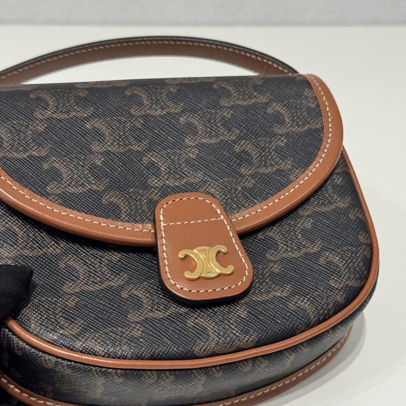99新🆕 Celine 賽琳 老花迷你馬鞍包 斜背包-9