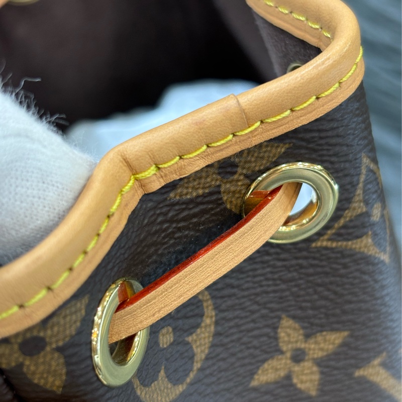 LV M81266 NANO NOE MINI 原花字紋老花 迷你水桶包手提包肩背包斜背包-12