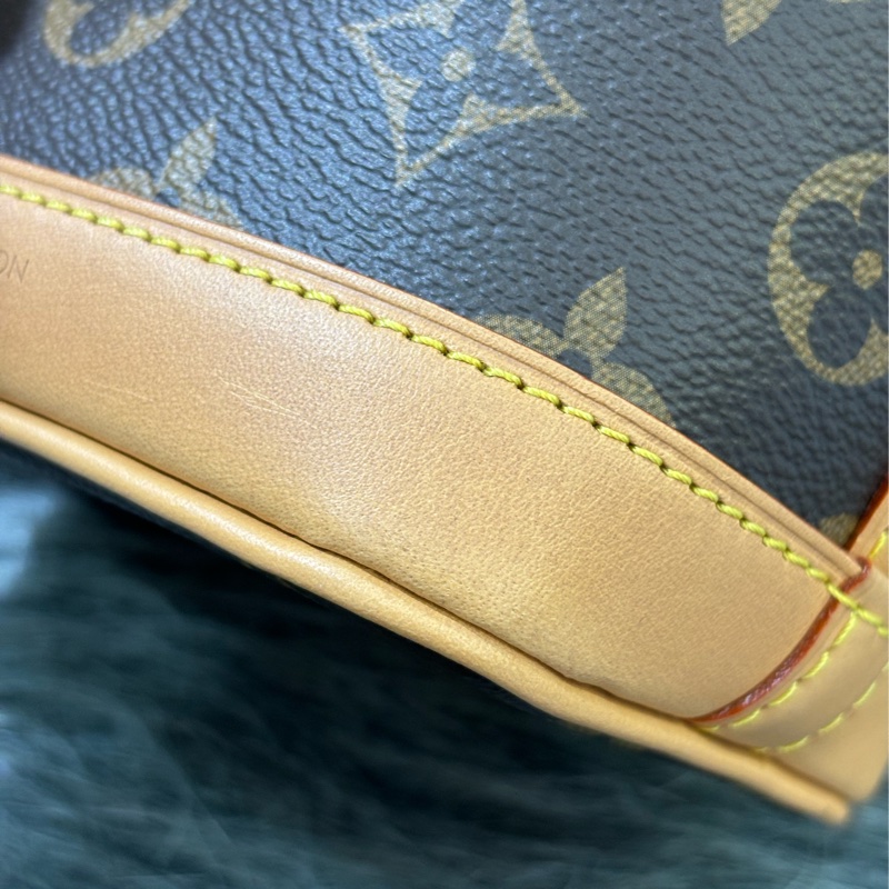 LV M81266 NANO NOE MINI 原花字紋老花 迷你水桶包手提包肩背包斜背包-28