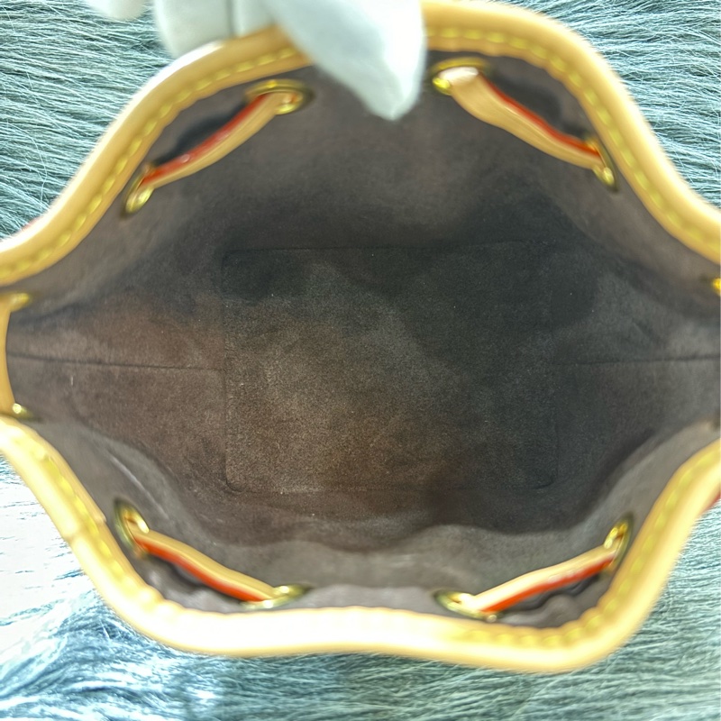 LV M81266 NANO NOE MINI 原花字紋老花 迷你水桶包手提包肩背包斜背包-35