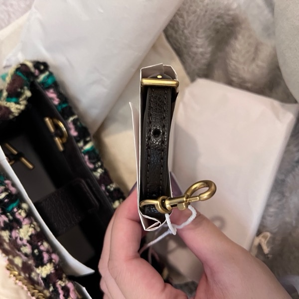 Tory Burch Fleming Soft Tweed Mini Chain Tote 托特 全新-4
