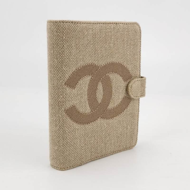Chanel 帆布 雙C Logo 中古 記事本套-2