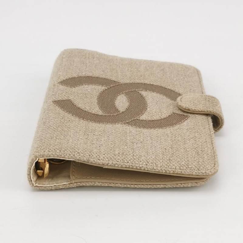 Chanel 帆布 雙C Logo 中古 記事本套-4
